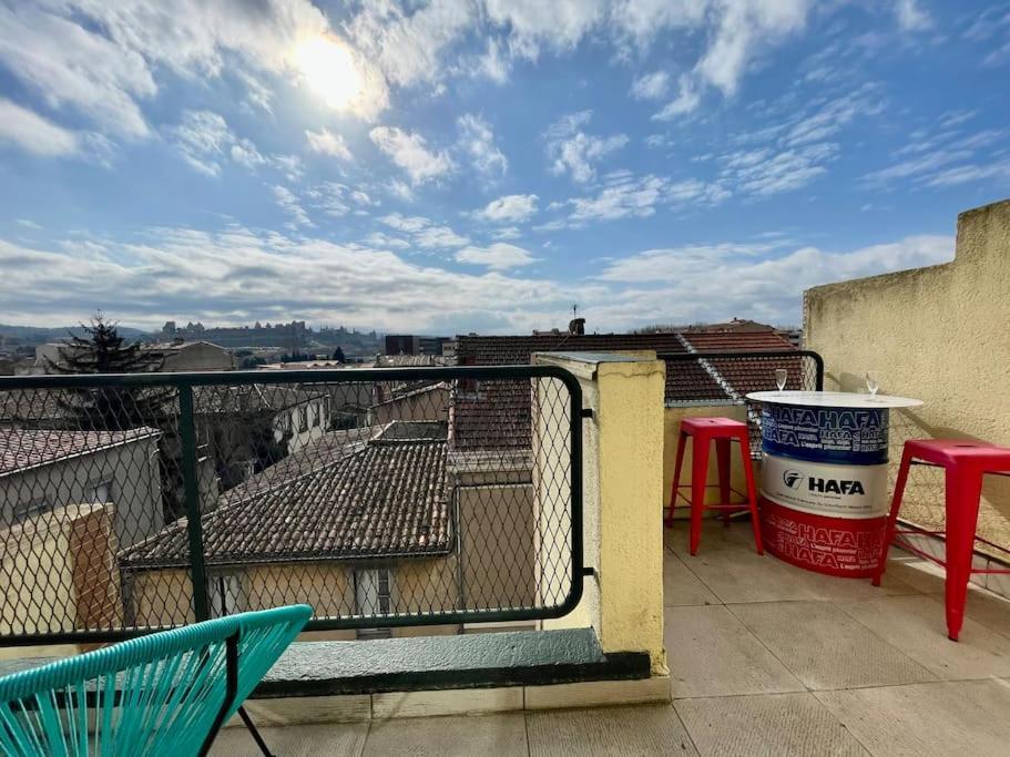 Duplex 70M2 - Vue Cite Medievale - Parking Gratuit Carcassonne Exterior foto